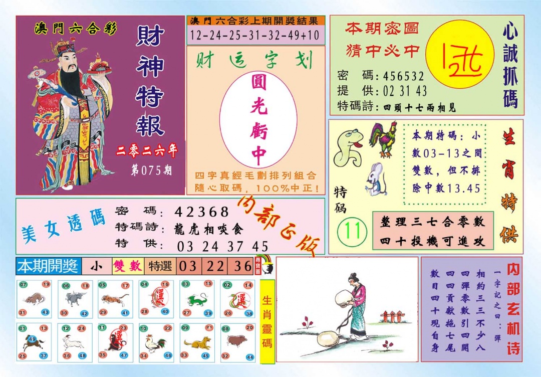 075期财神特报[图]